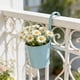 thumbnail image 1 of Hanging Flower Pot Metal Iron Wall Flower Pot With Drainage Holes Indoor And Outdoor Used For Fence Balcony Garden Home Decoration With Detachable Hooks, 1 of 6