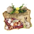 thumbnail image 2 of Letrero de puerta de conejo de Pascua, decoración de Pascua con lazo, letrero de conejo de Pascua, pared rústica Estilo B, 2 of 9