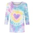 thumbnail image 5 of T-Shirt Imprimé pour Femmes, T-Shirt Graphique Coupe Ample pour Femmes, Haut à Manches Courtes et Col Rond Décontracté, Tissu Doux pour la Maison, les Loisirs, les Rendez-Vous, les Vacances, 5 of 5