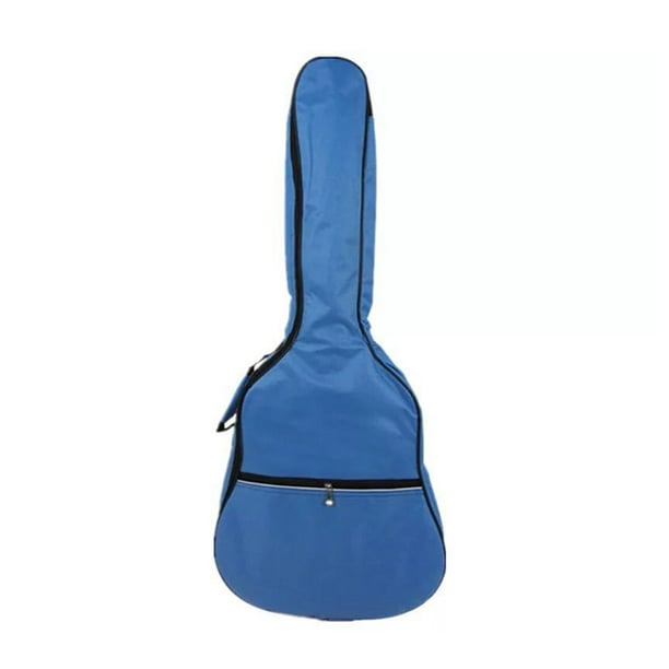 Funda para guitarra acústica de 41 pulgadas, diseño robusto, cómoda de llevar. azul
