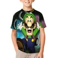thumbnail image 2 of Luigi's Mansion Unisex T-Shirt for Boys Girls Short Sleeve Sports Top Breathable Blouse 3D Prints Tee Shirts Casual Children Clothing 110CM, 2 of 8