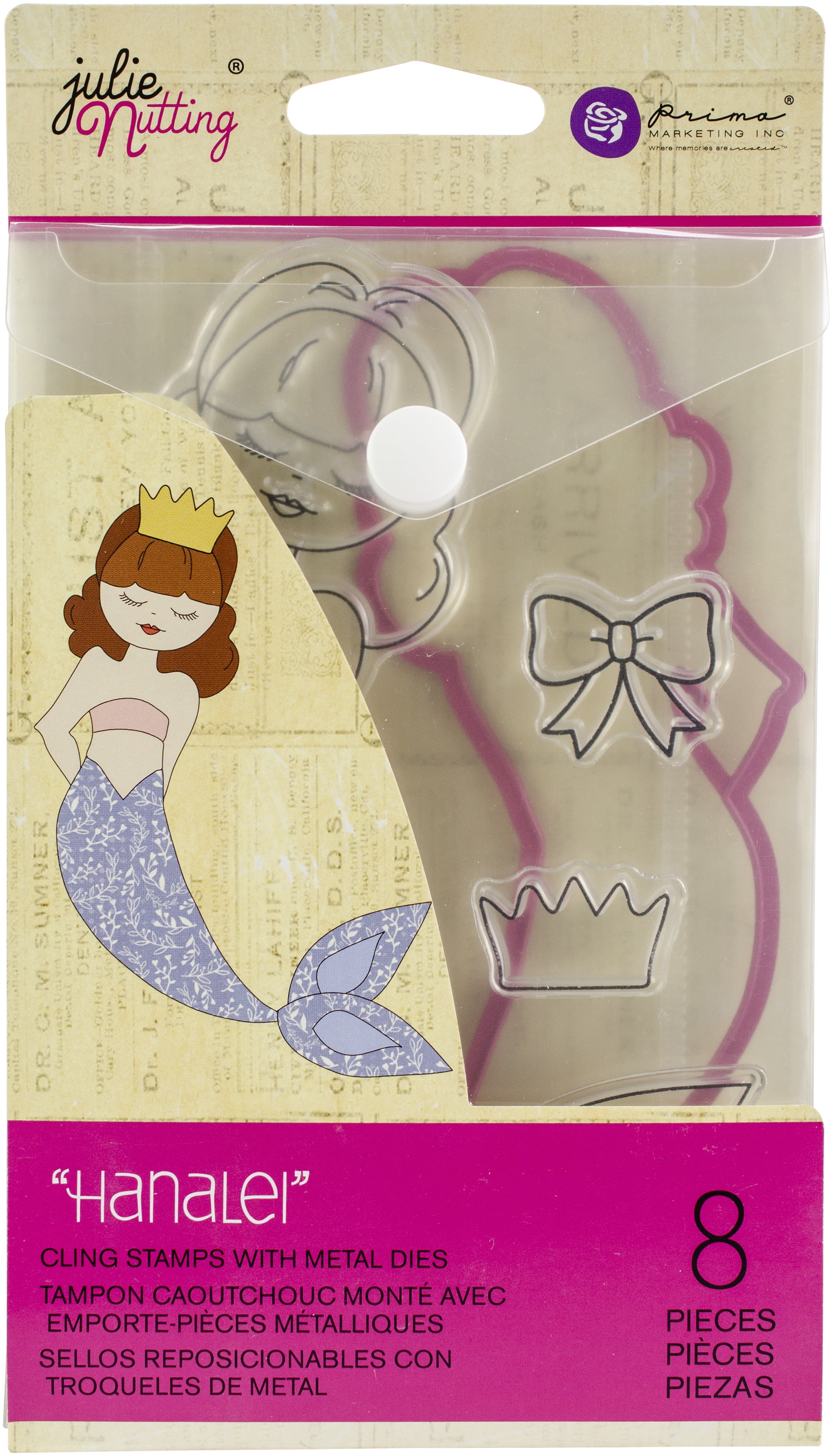 Julie Nutting Stamp & Die Set-Mermaid Kisses Hanalei Mermaid