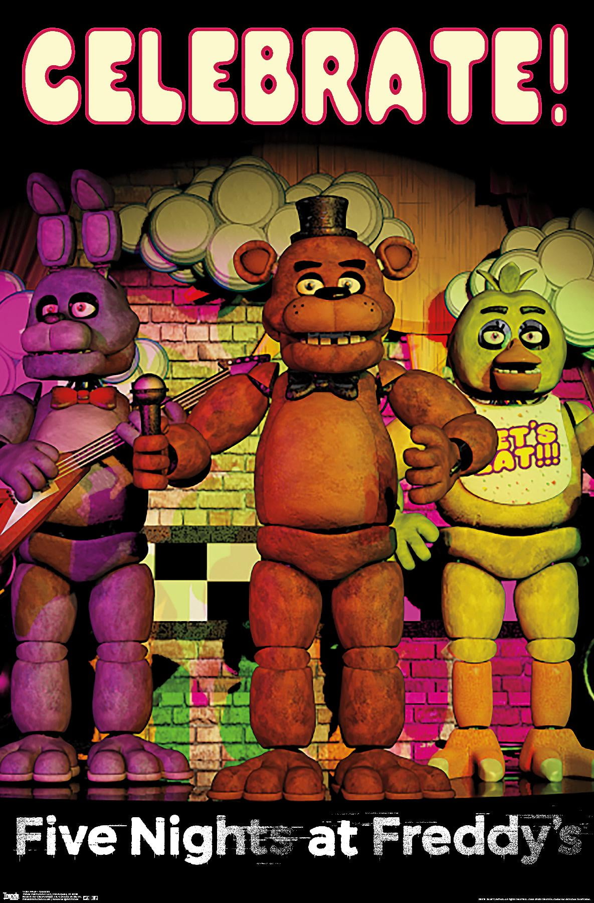 Five Nights at Freddy's - Celebrate Wall Poster, 22.375