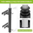 thumbnail image 5 of Heavy Duty Deck Railing Umbrella Holder, Adjustable Patio Umbrella Stand for 1-2 Inch Poles, Secure & Sturdy Railing Grille Mount, Maximizes Outdoor Space, 5 of 7