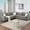 Grey,Style 6, variant on Harper & Bright Designs Upholstery Sleeper Sectional Sofa Pull Out Bed with Storage Chaise, Gray