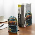 thumbnail image 5 of Susaid Flower Covered Vintage Car Print Wooden Bookends Decorative Book Ends for Shelves Heavy Books Holder Organizer Non-Slip Desk Book End for Kids Room Office School 1 Pairs, 5 of 8