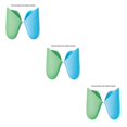 thumbnail image 3 of Moyic Grip Cover Silicone Anti-slip Game Controller Protector Reemplazo para Switch Pro, Blue Green, Green Blue Random No.02 3Conjunto, 3 of 6