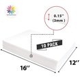 thumbnail image 1 of MBC Mat Board Center, paquete de tableros de núcleo de espuma blanca de 10 1/8 "(12x16, blanco), 1 of 2