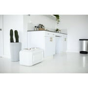 Gamma2 Vittles Vault 2-in-1 Elevated Stainless Steel Dog Bowls with 50 lb Dry Food Storage, White