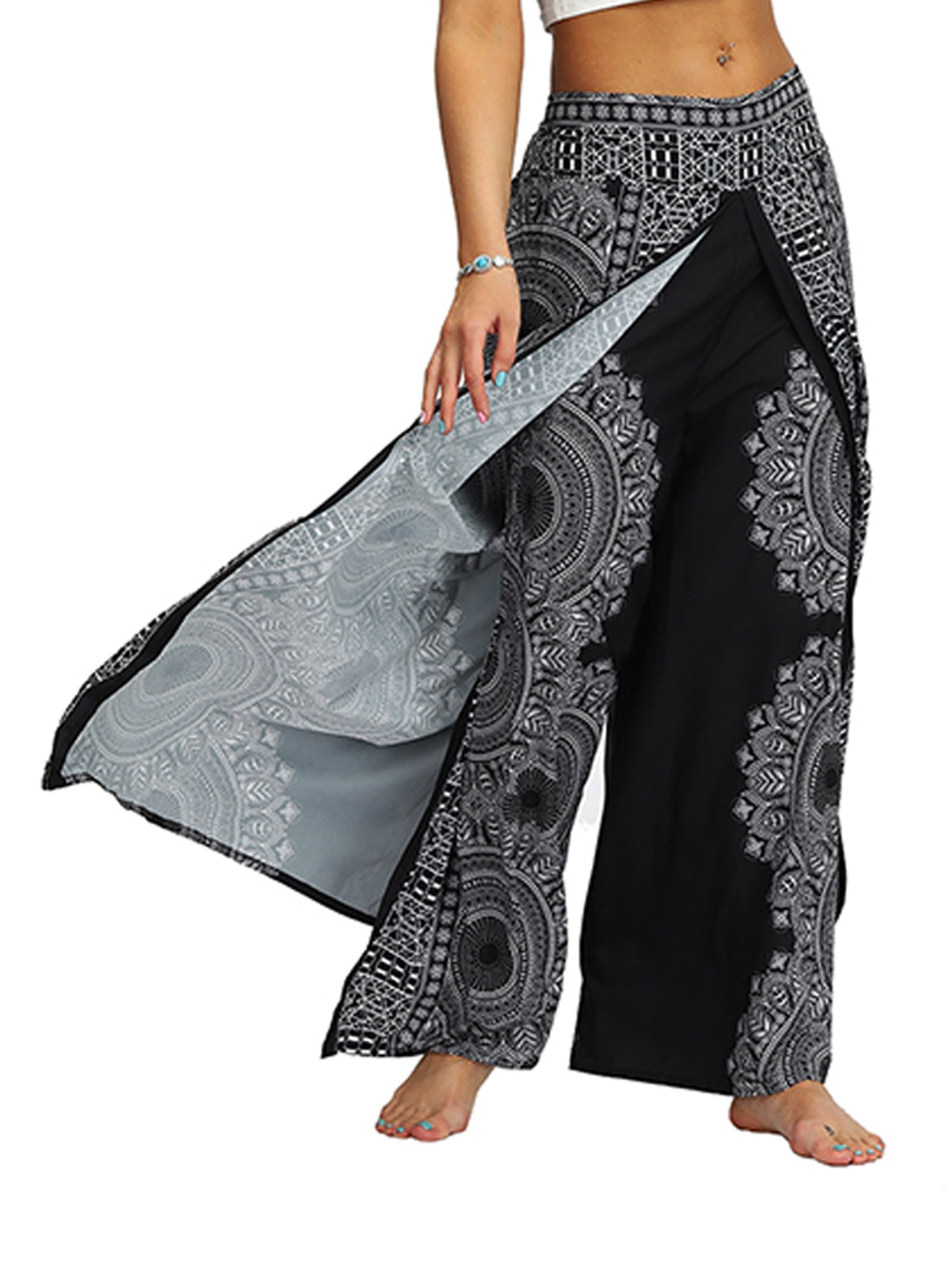 Women's Floral Yoga Loose High Waist 