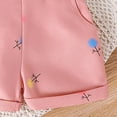 thumbnail image 7 of Caqnni Toddler Baby Girls Clothes Sunflower T-shirt + Bowknot Shorts with Cute Summer Girl Clothes Set Pajamas Set White 9-12 Months, 7 of 7