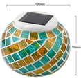 thumbnail image 6 of Solar Outdoor Table Lamp, Solar Powered Mosaic Glass Ball Garden Lights Waterproof Color Changing Mood Night Lights for Garden (Rainbow), 6 of 7
