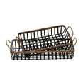 thumbnail image 6 of DecMode 29", 23"W Black Wood Grid Tray, 2-Pieces, 6 of 8