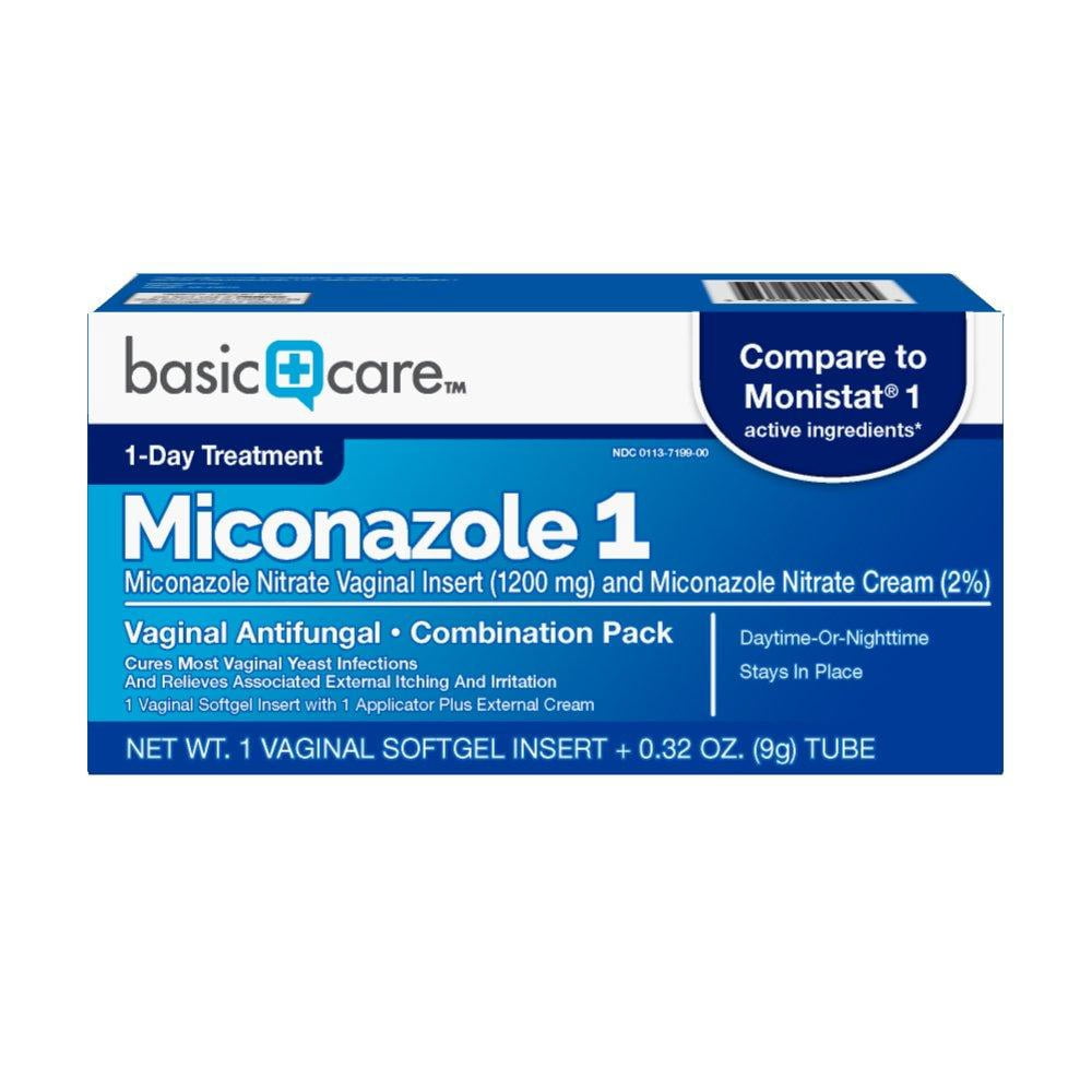 Basic Care Miconazole Nitrate Vaginal Insert (1200 mg) and Miconazole
