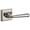 Bright Nickel, variant on Baldwin Reserve FDFEDTSR141 Full Dummy Handleset Federal Lever and Traditional Square Rose Bright Nickel Finish