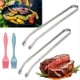 thumbnail image 2 of 3 Pinzas para Girar Salchichas, Pinzas para Cocinar en Cocina, Pinzas para Barbacoa para Asar, Pinzas para Parrilla de Salchichas para Barbacoa, Pinzas de Cocina con Manejar, 2 of 9