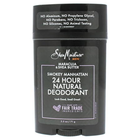 Maracuja And Shea Butter Smokey Manhattan 24H Natural Deodorant by Shea Moisture for Men - 2.5 oz Deodor