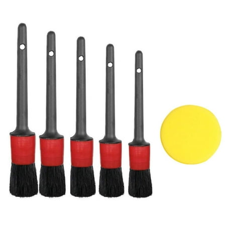 

MEGAWHEELS 6PCS Car Detailing Kit Detailing Brush Set with 4-inch Sponge