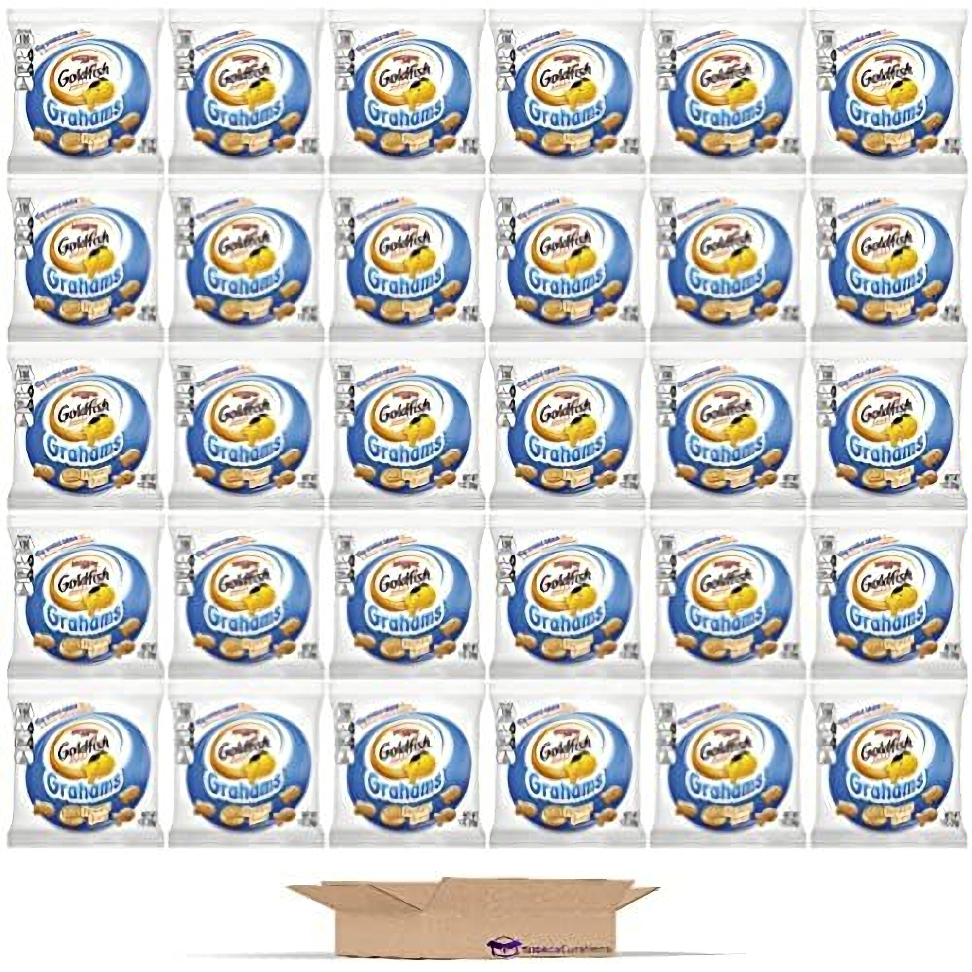 Whole Grain Honey Bun Grahams by Goldfish | 1 Ounce | Pack of 30
