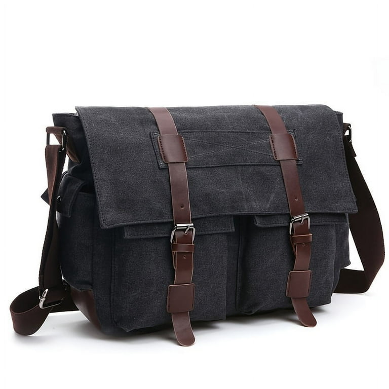 Canvas Travel Bag, Casual Outdoor Shoulder Bag Classic Messenger