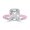 Pink, variant on Bob Mackie Jewelry Gold over Brass White Enamel Rectangular Cut Emerald Green Cubic Zirconia Ring, Size 8
