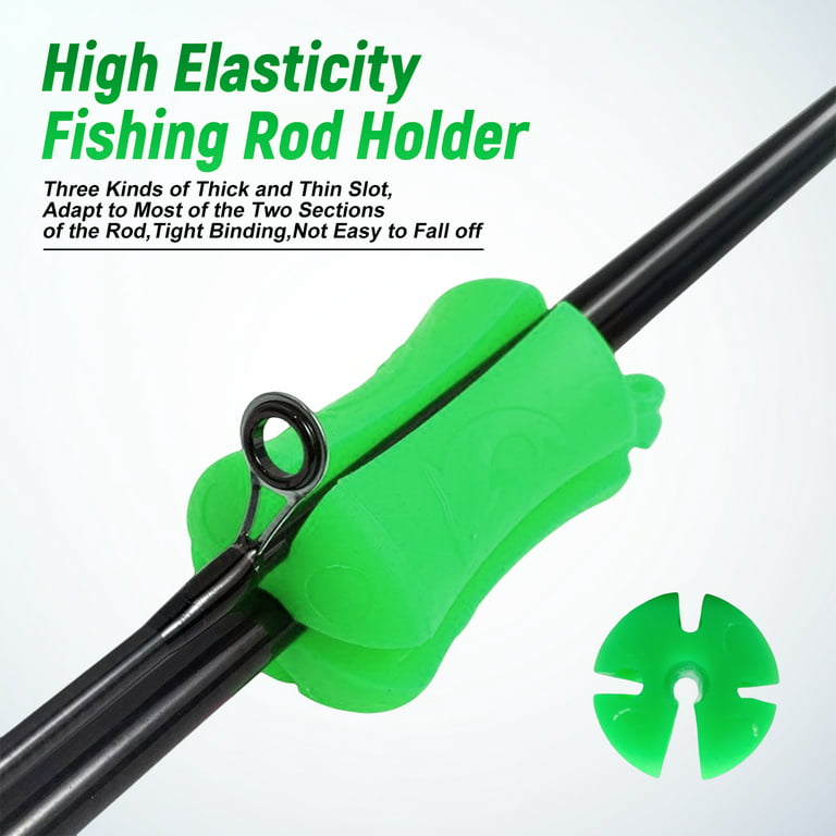 Fishing Rod Holder Fishing Pole Straps Bundle Rod Ball Portable Fishing Rod Fixed Ball Resistant Reusable Rubber Fishing Pole Clip Fastener Binding