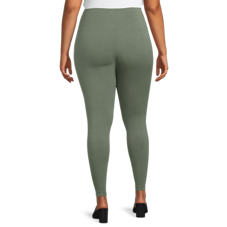 Terra & Sky Women's Plus Size Leggings, 2-Pack