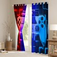 thumbnail image 3 of Castle Fairy Teens Adults Blue Red Gamepads Curtains Pack of 2 (42x84 Each),Gradient Video Game Curtains Blackout,Pixelated Miners Bedroom Curtains,Ultra Soft Home Decor, 3 of 6