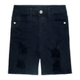 thumbnail image 1 of KIDSCOOL SPACE Boys Summer Denim Shorts, Ripped Soft Elastic Band Inside Half Jean Pants, 1 of 5
