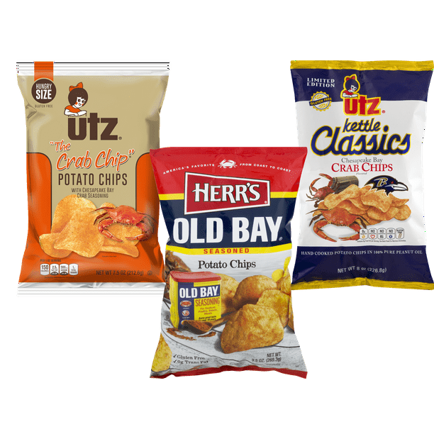 Old Bay Flavored Potato Chips, Hungry Size The Crab Chip & Kettle