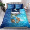 thumbnail image 3 of Texas Flag Fishing Bedding Set with Ocean Fish Graphic and Blue Water, 3 of 7