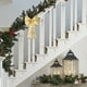 thumbnail image 1 of Lazo grande para árbol de Navidad con luces LED cálidas | Decoración navideña para interiores y exteriores | Lazo de lino plateado o rojo para coronas, árboles, puertas y chimeneas, 1 of 6