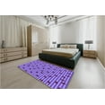 thumbnail image 4 of Ahgly Company Indoor Rectangle Patterned Purple Amethyst Purple Area Rugs, 5' x 7', 4 of 6