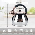 thumbnail image 2 of Tea Kettle Stovetop Whistling Kettle Teapot, 3Quart Tea Pot Stainless Steel Teakettle for Stove Top with Heat Proof Ergonomic Han, 2 of 6