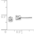 thumbnail image 2 of 14K White Gold .60ct I1 J-K Diamond Stud Push-on Post Earrings, 2 of 5