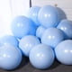 thumbnail image 4 of Decoración de fiesta en color azul pastel, 100 globos de látex 100 % natural de 10 pulgadas, ecológicos y duraderos para cumpleaños, bodas, baby shower, arco de guirnalda de globos. No tóxico, seguro, 4 of 7