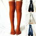 thumbnail image 2 of YIGSECU Women Fall Winter Braided Cable Knitted Over Knee Winter Boot Socks Solid Color Thigh High Long Leg Warmer Stockings, 2 of 19