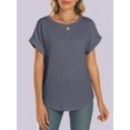 thumbnail image 2 of Camiseta ANRABESS para mujer, extragrande, gris, talla XL, 2 of 6