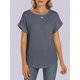 thumbnail image 2 of Camiseta ANRABESS para mujer, extragrande, gris, talla XL, 2 of 6
