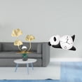 thumbnail image 2 of Reloj de estantería con escultura de panda frondoso, adorno decorativo moderno para dormitorio o sala de estar. Ideal como regalo de inauguración o pa, 2 of 8