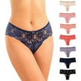 thumbnail image 4 of Alyce Intimates Women’s Lace Bikini Underwear Set Assorted, S, 7 Pack, 4 of 5