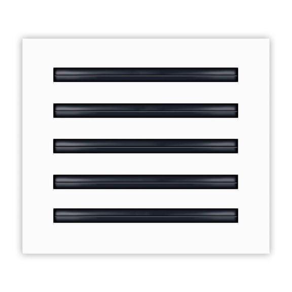BUILDMART - 12x10 Modern AC Vent Cover - Decorative White Aluminum Air Vent - Standard Linear Slot Diffuser - Heating and Cooling Register Grille for Ceiling, Walls & Floors - Texas Buildmart