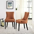 thumbnail image 4 of Modway Marquis Dining Side Chair Fabric Set of 2 in Orange, 4 of 7