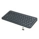 thumbnail image 5 of Mini teclado inalámbrico compacto de oficina con receptor USB, 78 teclas, gris, 5 of 5