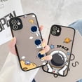 thumbnail image 2 of Funda Blanda De TPU Transparente De Dibujos Animados Astronauta Planeta Lindo Para iPhone 14 11 12 13 Plus Mini Pro Max, 2 of 3