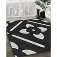 thumbnail image 3 of Ahgly Company Machine Washable Indoor Round Transitional Night Black Area Rugs, 7' Round, 3 of 7
