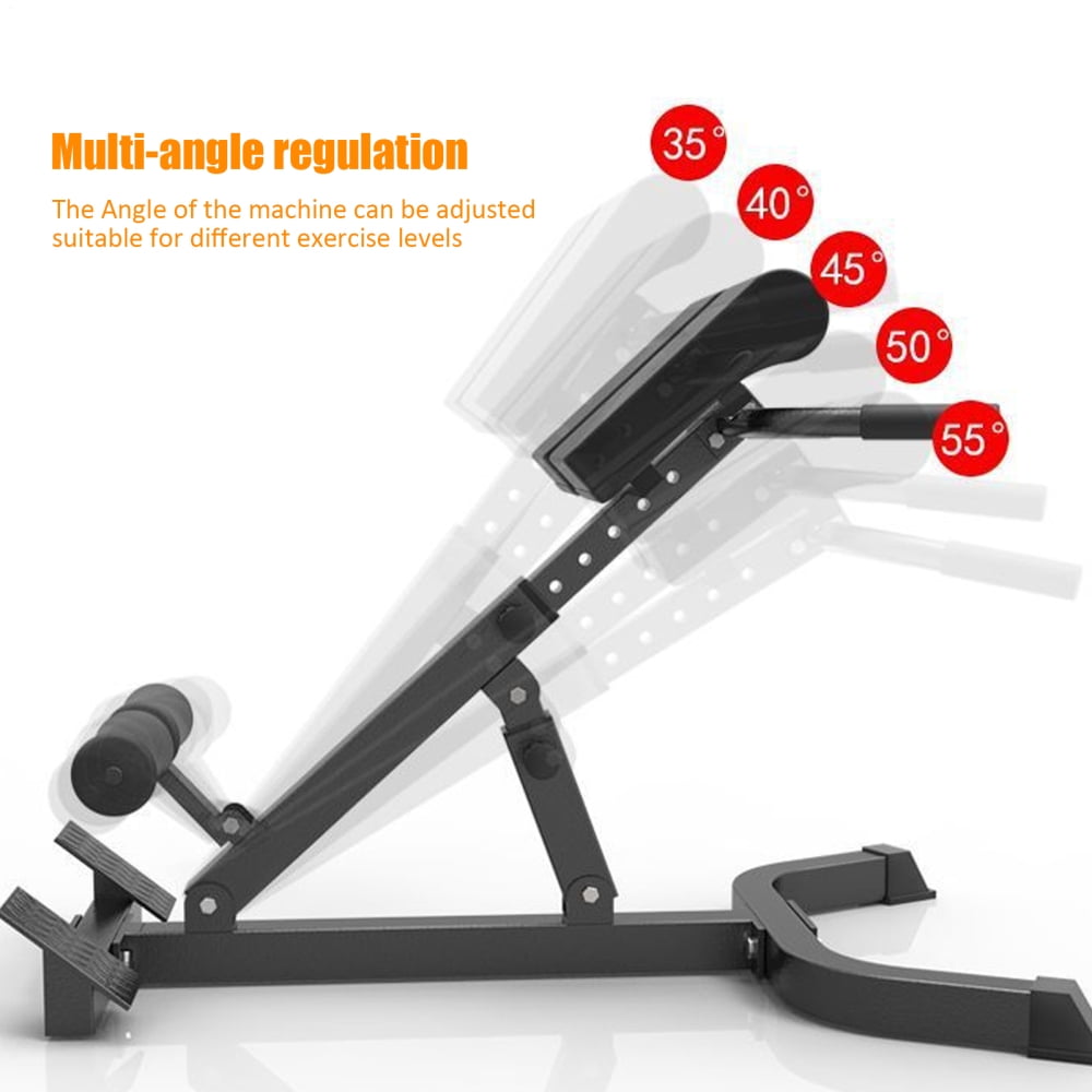 Xianers Roman Chair Back Extender - Angle & Height Dual Adjustable Hyperextension Bench for Home Gym - Adjustable Back Exercise Machine Adjustable Sit up Bench Decline Bench Flat Bench