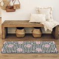 thumbnail image 4 of Pioneer Flower Floral Print Pattern Bathroom Rugs Mat, Non Slip Microfiber Bathroom Rug with Rubber Backing, Soft Mats for Bathroom Floor Tub Shower, 17"x47", 4 of 5