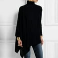 thumbnail image 2 of Women Blouses Trendy Shirts Women Long Sleeve Silk Undershirt Scrub Star Tops Long Neck Tee Shirts under 5 T Loose Fit Turtleneck Olive Sleeve Shirt Ladies Tops 3x Tee Black L, 2 of 5