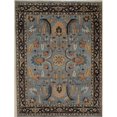 thumbnail image 1 of EORC KR110GY8X10 7 ft. 6 in. x 9 ft. 6 in. Handknotted Wool Traditional Knot Rectangle Area Rug, Grey & Navy, 1 of 1